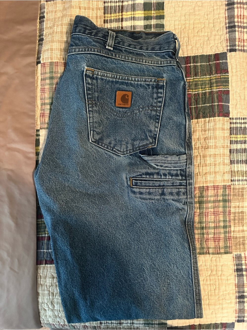 Carhartt Men's Denim Relaxed Fit Work Jeans - Medium Blue